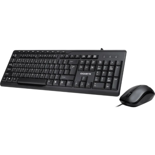 (LS) Gigabyte KM6300 USB Wired Keyboard Mouse Combo multimedia controls 1000dpi Adjustable Portable slim receiver Stylish design comfort