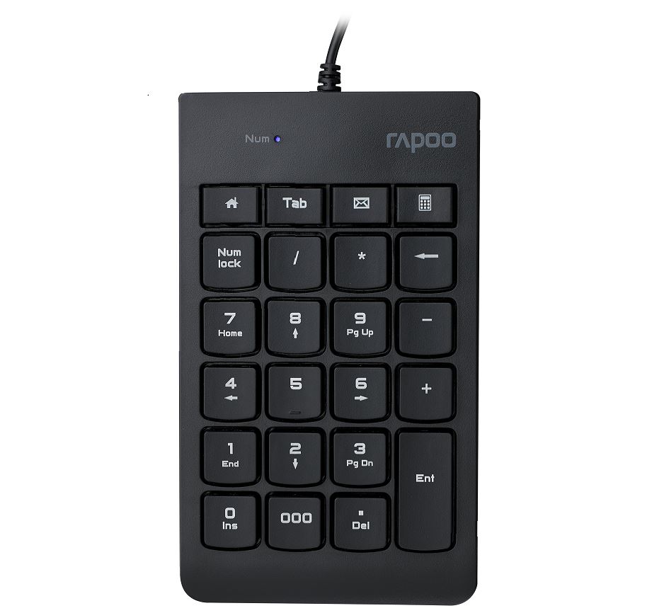 RAPOO K10 Wired Numeric NumberPad Keyboard - Spill Resistant Design