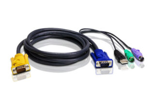 Aten KVM Cable 3m with USB PS/2 to 3in1 SPHD