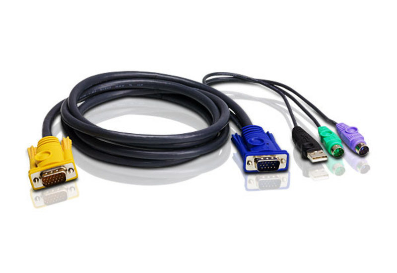 Aten KVM Cable 3m with USB PS/2 to 3in1 SPHD