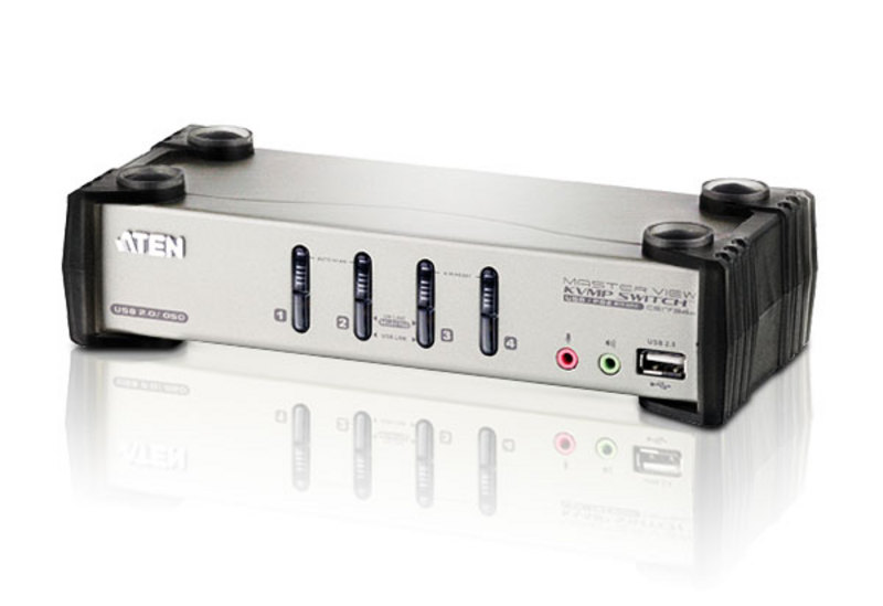 Aten Desktop KVMP Switch 4 Port Single Display VGA w/ audio OSD
