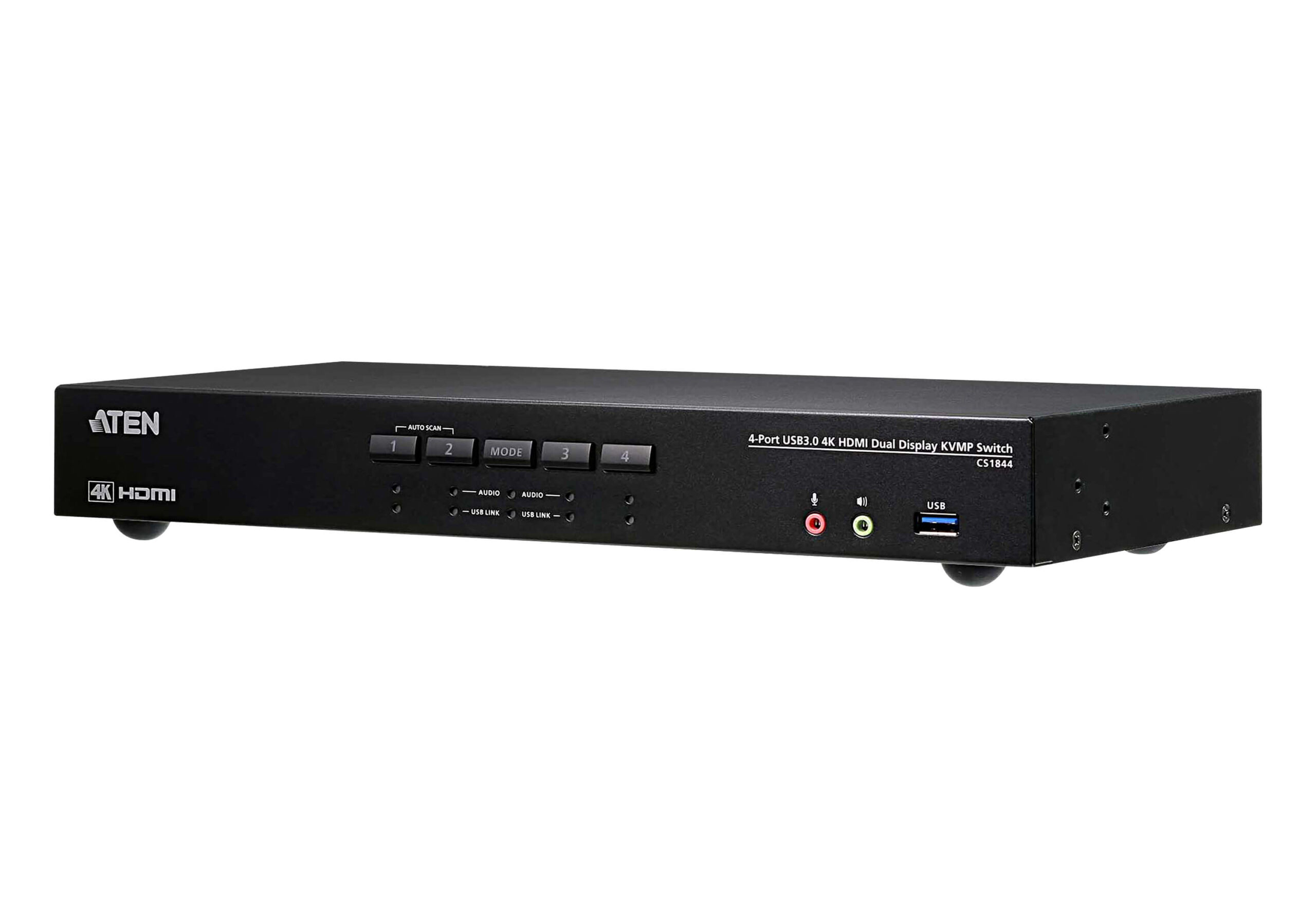Aten Desktop KVMP Switch 4 Port Dual Display 4k HDMI w/ audio