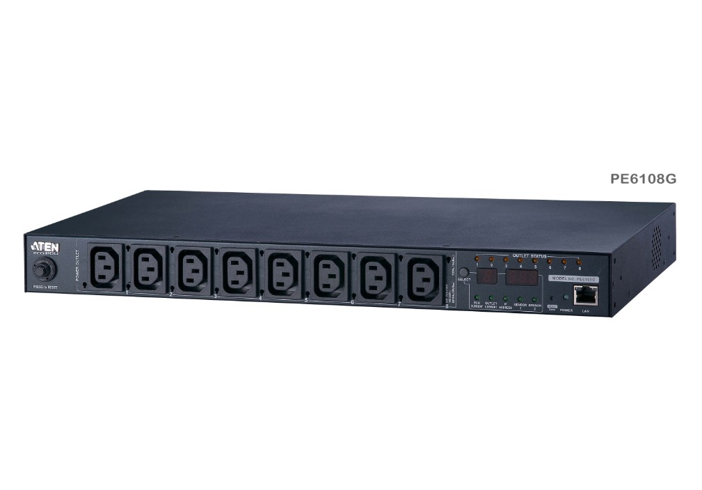 Aten 15A/10A 8-Outlet 1U Metered Switched eco PDU