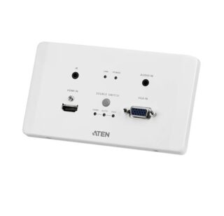 Aten VE2812AEUT HDMI VGA HDBaseT Transmitter with EU Wall Plate / PoH (4K@100m) (HDBaseT Class A)