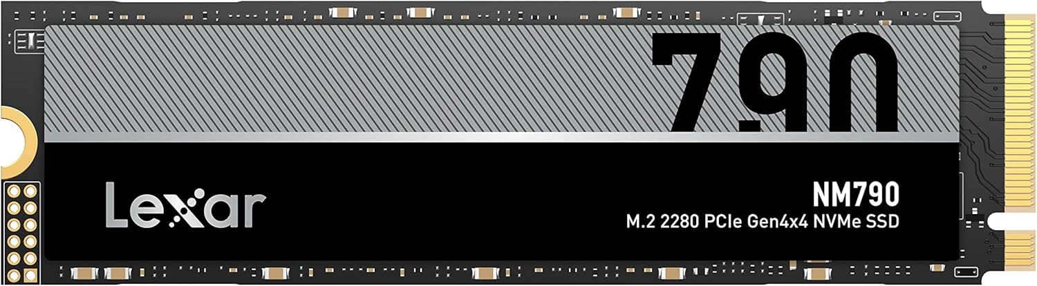 Lexar LNM790X004T-RNNNG Internal SSD 4TB M.2 2280 PCIe Gen 4x4 NVMe SSD up to 7400MB/s read