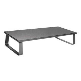 Brateck Timber Desktop Monitor Stand (600x260x120mm) Fit Screen Size 13"-32" Weight Capacity Up to 20kg- Black (LS)