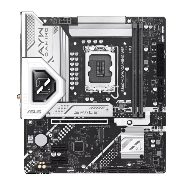 ASUS B860M AYW GAMING WIFI Micro-ATX Motherboard Up to 128GB DDR5 (2x Slots)