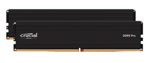 Crucial Pro 96GB (2x48GB) DDR5 UDIMM 5600MHz CL46 46-45-45 1.1V Black Heat Spreader Support Intel XMP AMD Ryzen Desktop PC Gaming Memory >64GB