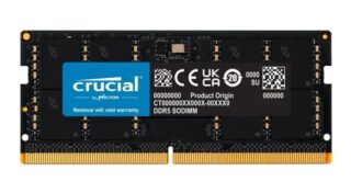 Crucial 32GB (1x32GB) DDR5 SODIMM 4800MHz C40 1.1V Notebook Laptop Memory Tray ~replace CT2K16G56C46S5 MECN5-1X32G56