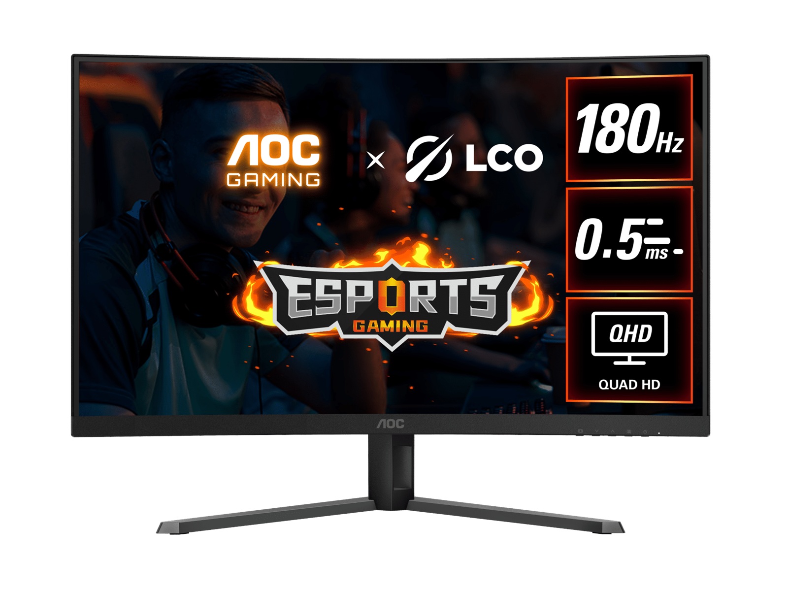 AOC 31.5" QHD Curved Monitor (CQ32G4E) – 180Hz VA