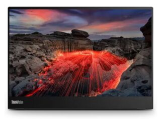 LENOVO ThinkVision M14-2 14" IPS 2240x1400 Mobile 60Hz 6ms Tilt Lift Pivot Height Adjustable View Angle VESA USB-C DP1.2 Black 3YR WTY Black