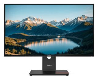 LENOVO ThinkVision T27Q-40 27" QHD Monitor IPS 2560x1440 16:9 Height Adjustable Tilt Swivel pivot Anti-GlarE DP HDMI USB-C Hub VESA Black 3YR