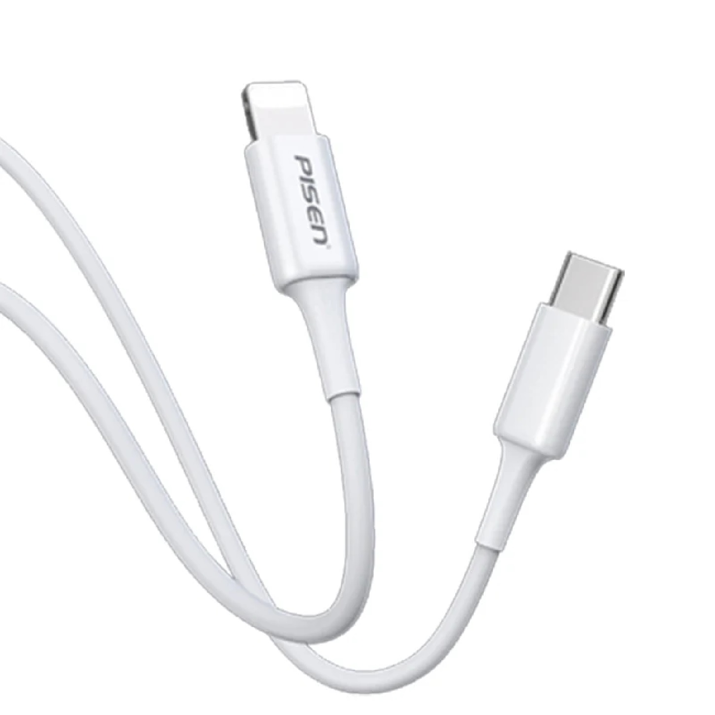 Pisen Mr White Lightning to USB-C PD Fast Charge Cable (1M) White - Support Charge 3A