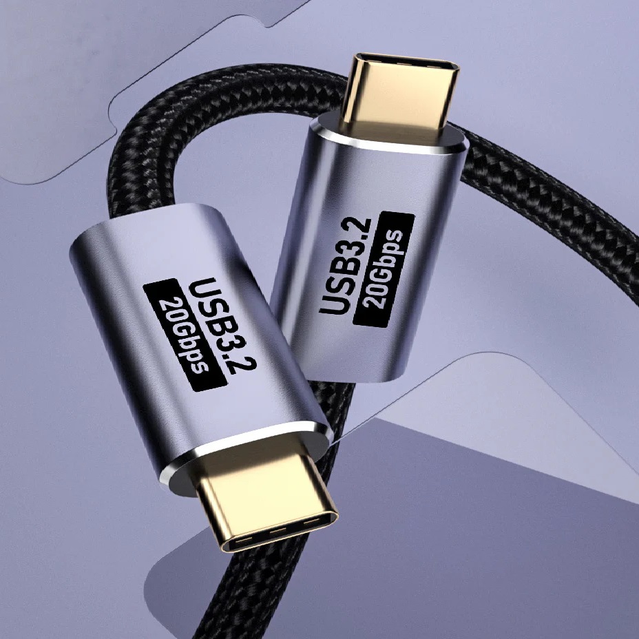 USP BoostUp Cafule Braided USB-C to USB-C (3.2 Gen2) Charge Video Cable (1.5M) -Black