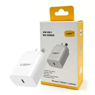 USP 45W GaN Single USB-C PD Power Adapter - White