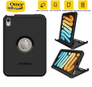 OtterBox Defender Apple iPad Mini (8.3") (A17 Pro) (7th Gen) / iPad Mini (8.3") (6th Gen) Case Black -No Retail Packaging-(77-87478)
