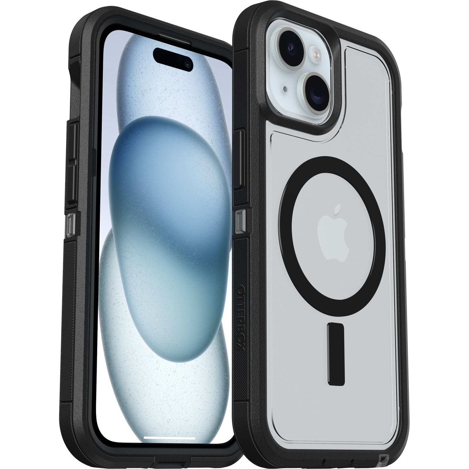 OtterBox Defender XT Clear MagSafe Apple iPhone 17e / iPhone 16e / iPhone 15 / iPhone 14 / iPhone 13 (6.1") Case Dark Side (Clear/Black)