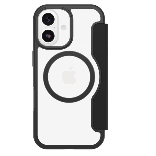 OtterBox React Folio MagSafe Apple iPhone 17 (6.3") Case Black Crystal (Clear/Black) - (77-98586)