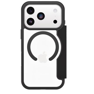 OtterBox React Folio MagSafe Apple New iPhone 2026 / iPhone 17 Pro (6.3") Case Black Crystal (Clear/Black) - (77-98588)