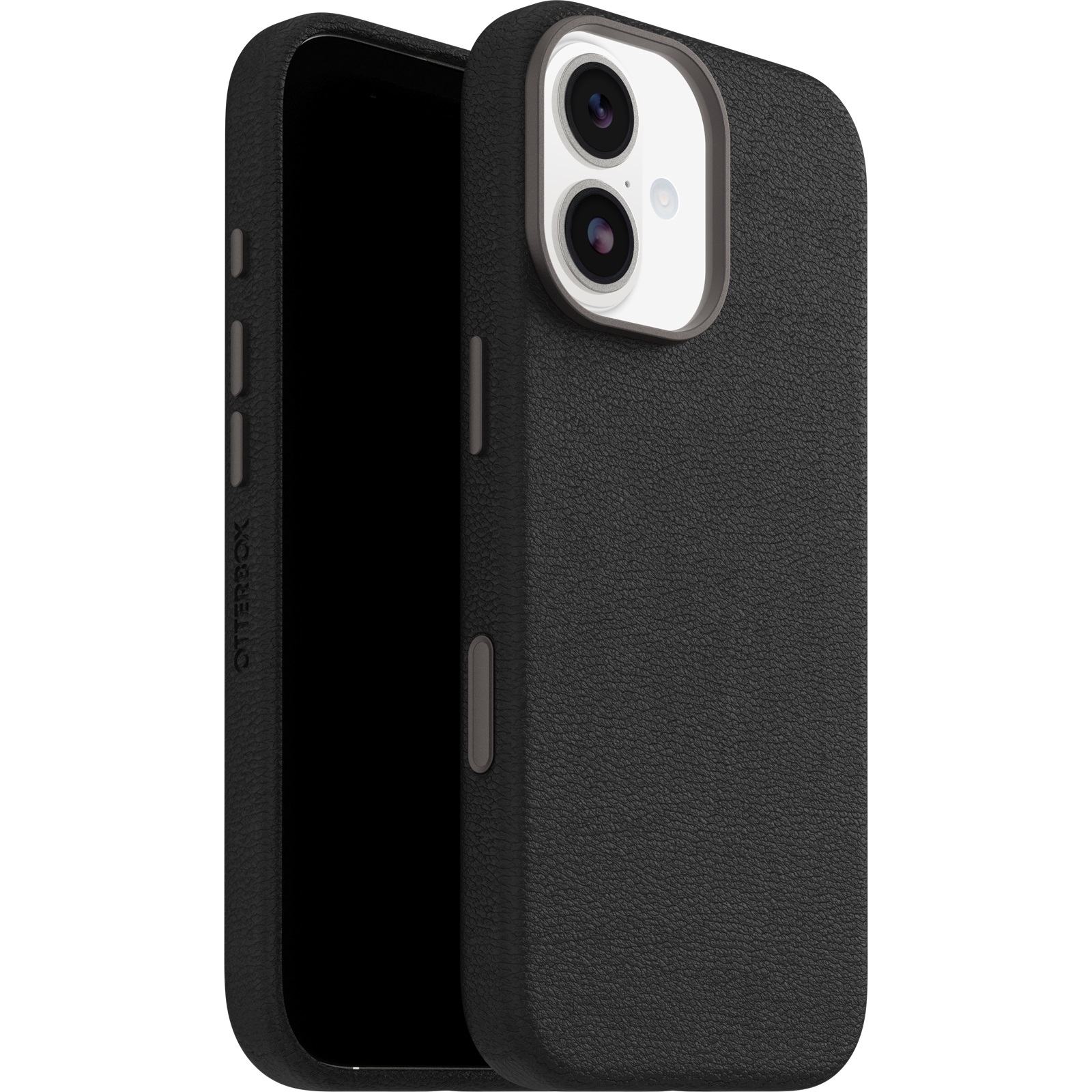 OtterBox Symmetry Cactus Leather MagSafe Apple iPhone 17 (6.3") Case Noir Ash (Black) - (77-99013)