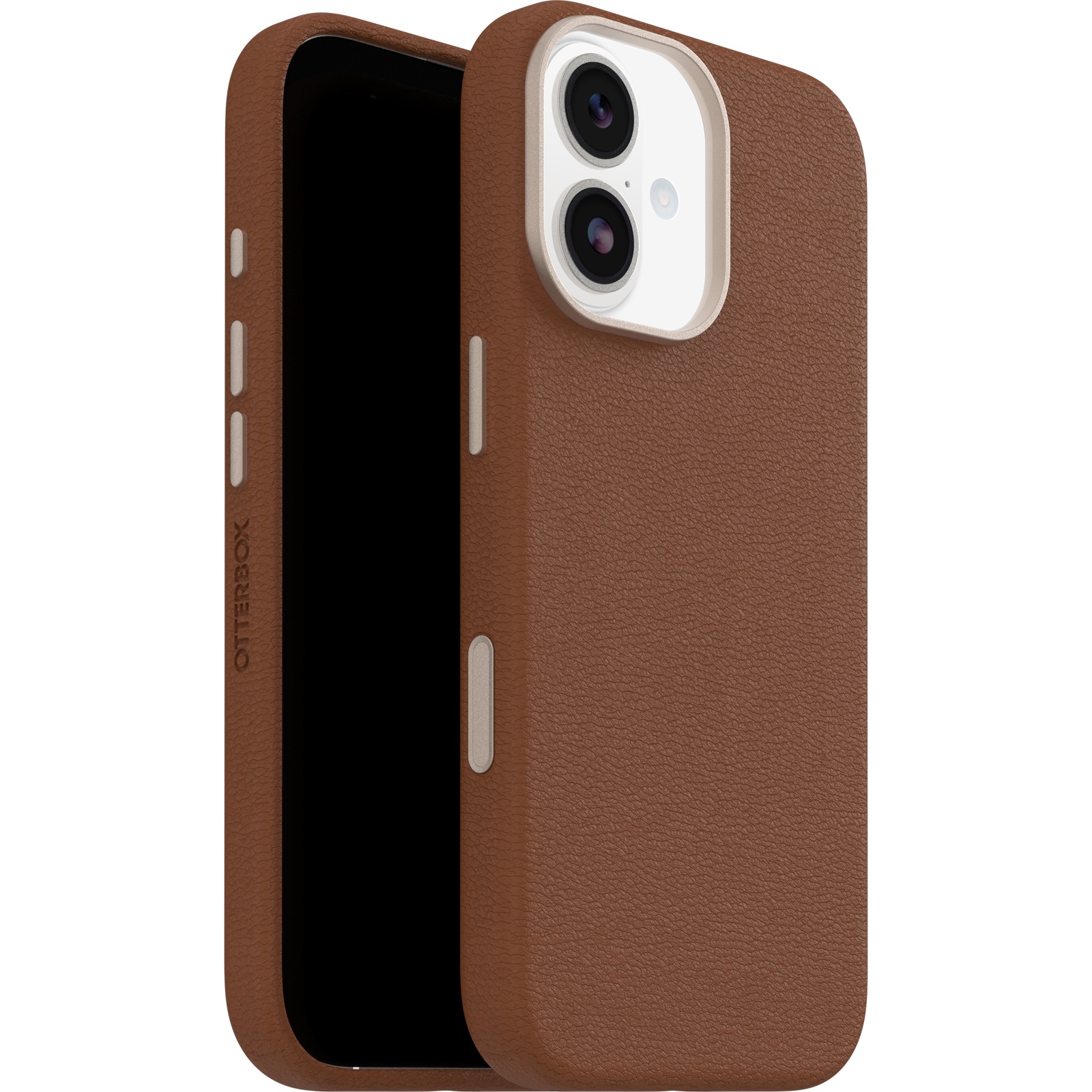 OtterBox Symmetry Cactus Leather MagSafe Apple iPhone 17 (6.3") Case Desert Saddle (Brown) - (77-99017)