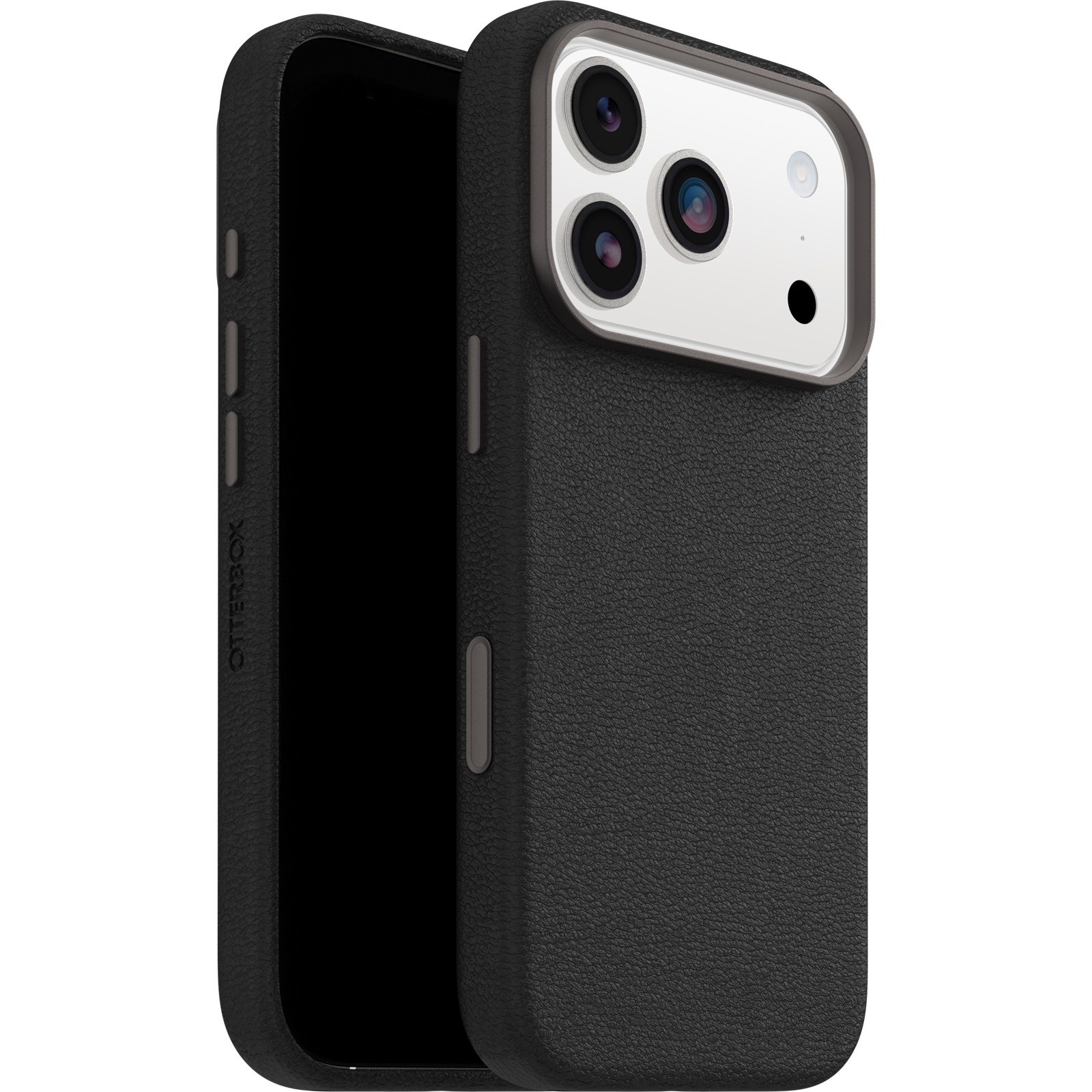 OtterBox Symmetry Cactus Leather MagSafe Apple New iPhone 2026 / iPhone 17 Pro Max (6.9") Noir Ash (Black) - (77-99061)