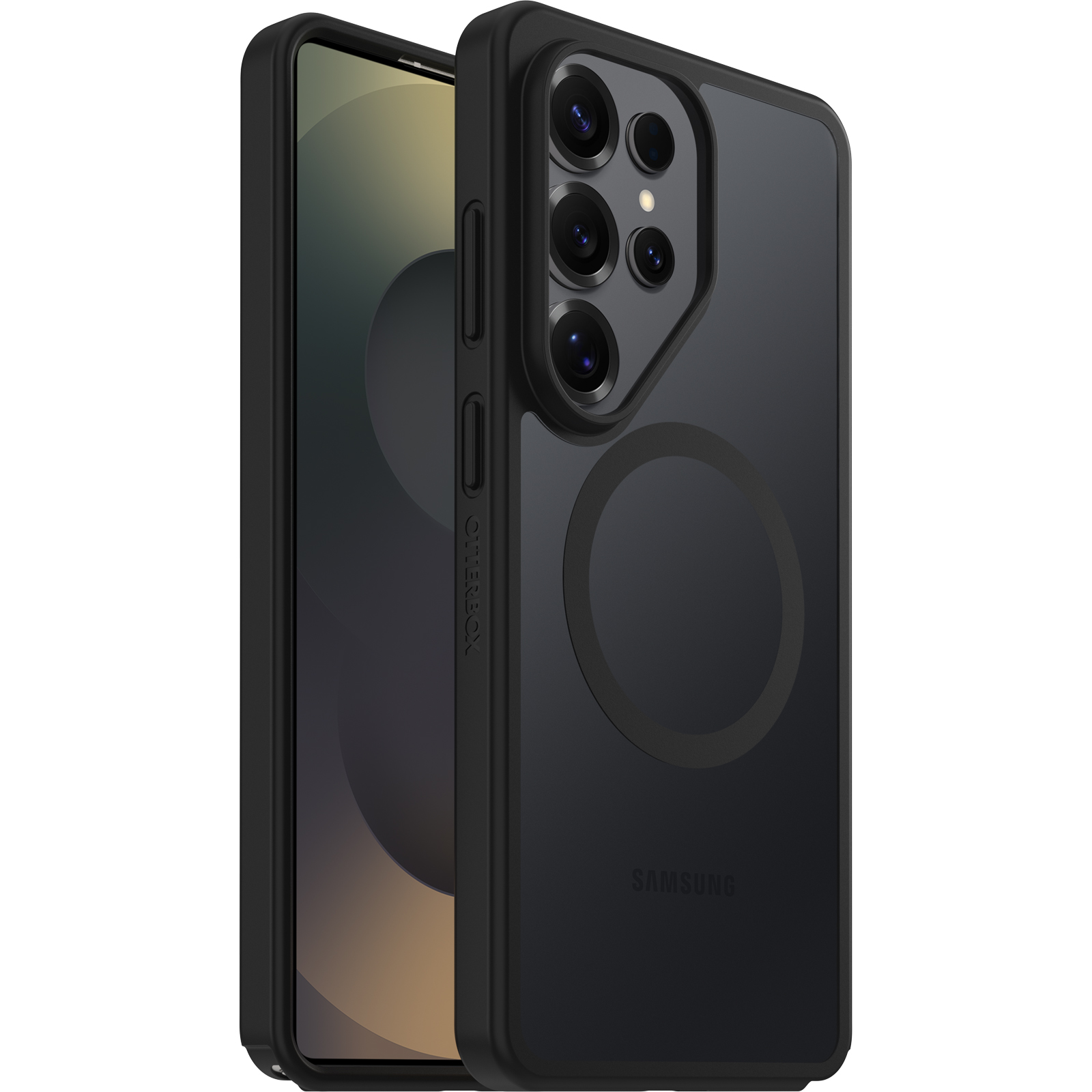 OtterBox React Magnets Samsung Galaxy S26 Ultra 5G (6.9") Case Black Crystal (Clear/Black) - (77-99937)