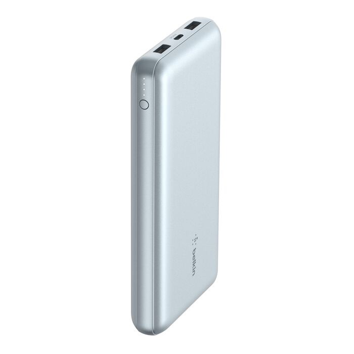 Belkin BoostCharge CCC-Certified 20k mAh Power Bank (Triple-Port) + USB-C to USB-A Cable - Pearl Blue (BPB012btPB)