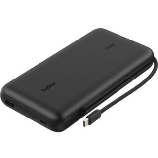 Belkin UltraCharge Pro 25K mAh Laptop Power Bank With 140W Integrated USB-C Cable (35CM) - Black (BPB039fqBK)