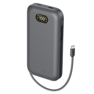 Belkin UltraCharge Pro Laptop Power Bank 27K with140W Integrated USB-C Cable(30cm) - Charcoal(BPB040fqCH)