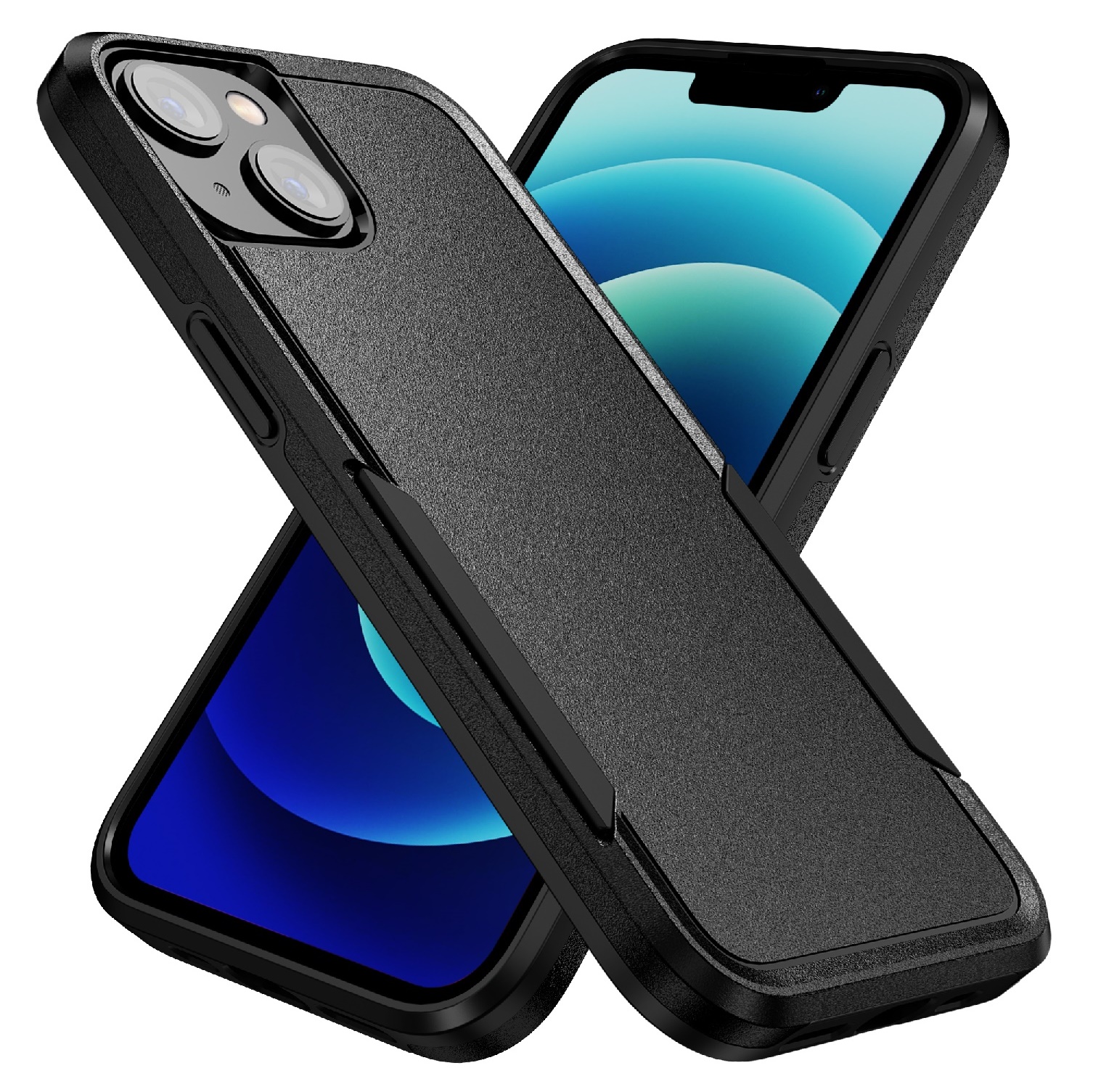 Phonix Rugged Apple iPhone 14 Plus (6.7") Armor Light Case Black - No-Slip