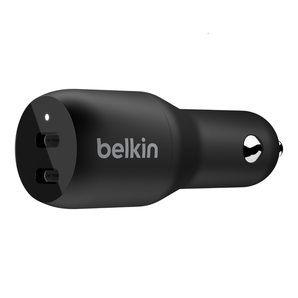 Belkin BoostCharge 36W Dual USB-C Car Charger - Black (CCB002btBK)