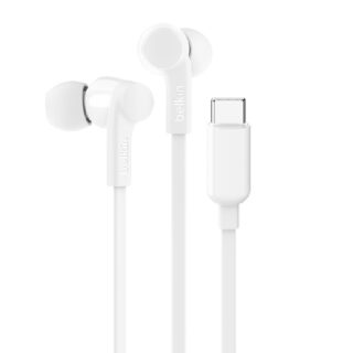 Belkin SoundForm USB-C Wired Earbuds With Adjustable Volume Limiter -White(G3H0002fqPKV2)