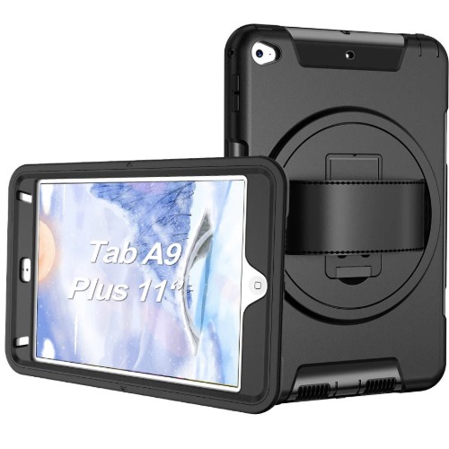 USP Rugged Samsung Galaxy Tab A11+ / Tab A9+ (11") Case Black - Built-in-Kickstand