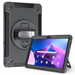 USP Rugged Lenovo Tab M11 (11') Case + Screen Protector Black - Built-in-Kickstand