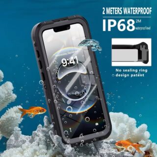 USP Apple iPhone SE (3rd  2nd Gen) and iPhone 8/7 Waterproof Case - Black