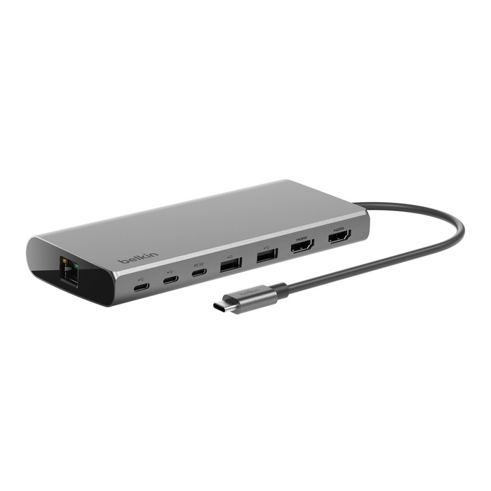 Belkin Connect Universal USB-C 8-in-1 Dual Display Core Hub - Space Grey (INC015btSGY-CZ)