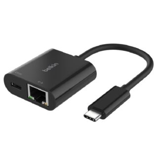 Belkin Connect USB-C to Ethernet + Charge Adapter 100W - Black (INC019BTBK)