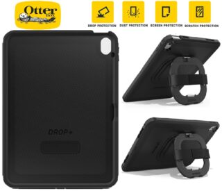 OtterBox Rugged Defender Apple iPad (11") (A16) (11th Gen) / iPad (10.9") (10th Gen) Kickstand Case - Black - No Retail Packaging- (77-90431)
