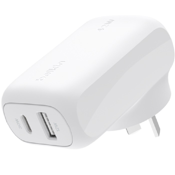 Belkin BoostCharge Dual Wall Charger 42W - White (WCB009auWH)
