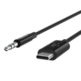 Belkin RockStar USB-C to 3.5mm Audio Cable (0.9M) - Black (F7U079bt03-BLK)