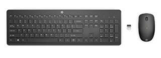 HP 230 USB Wireless Keyboard Mouse Combo 2.4GHz 12 function keys Chiclet Comfortable Low Noise 1600DPI Mouse Light Weight Long Battery Life