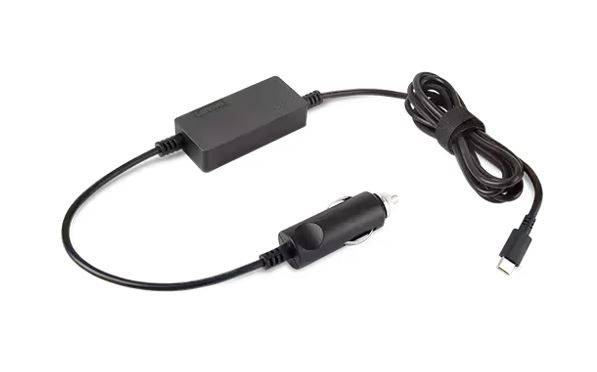 LENOVO 65W USB-C DC Travel Adapter Laptop Car Charger 1.8m Cable 140g Lightweight for Lenovo ThinkPad ThinkBook Notebook Tablet Mobile USB-C Devices
