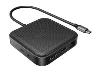 Targus HyperDrive USB4 Mobile Dock USB-C 100W PD Passthrough 8K@30Hz 4K@60Hz 1xDP1.4 1xHDMI2.1  2xUSB-A 1xUSB-C 1xUSB4 Black 2Y WTY