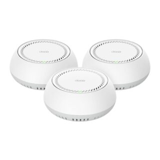 TP-Link Deco BE65-PoE(3-pack) BE11000 Whole Home Mesh Wi-Fi 7 System with PoE 688 Mbps at 2.4 GHz + 4324 Mbps at 5 GHz + 5764 Mbps 6 GHz