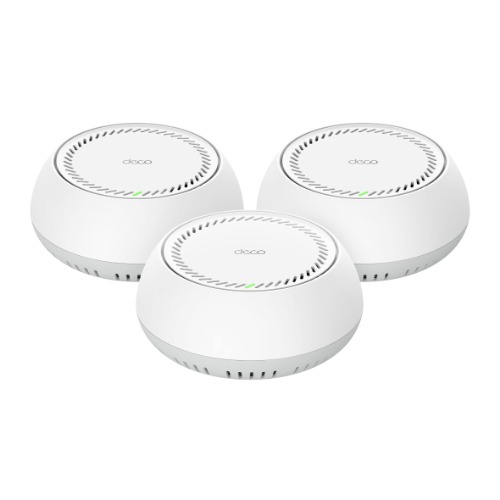 TP-Link Deco BE65-PoE(3-pack) BE11000 Whole Home Mesh Wi-Fi 7 System with PoE 688 Mbps at 2.4 GHz + 4324 Mbps at 5 GHz + 5764 Mbps 6 GHz