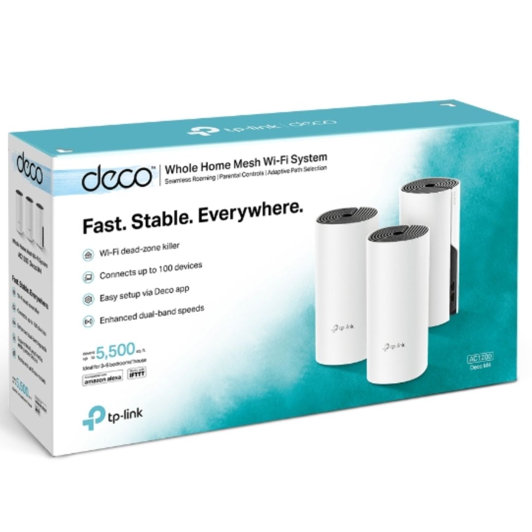 TP-Link Deco M4 (3-pack) AC1200 Whole Home Mesh Wi-Fi (3-Pack)