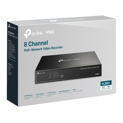 TP-Link VIGI NVR1008H-8P 8 Channel PoE+ Network Video Recorder
