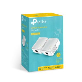 TP-Link TL-PA411 KIT AV600 Nano Powerline Adapter Starter Kit HomePlug AV 1x100Mbps LAN 300m Range Miniature Design Plug Play