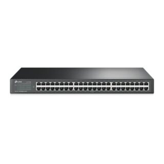TP-Link TL-SF1048 48-Port 10/100Mbps Rackmount Switch energy-efficient Supports MAC 19-inch rack-mountable steel case 100% Data filtering